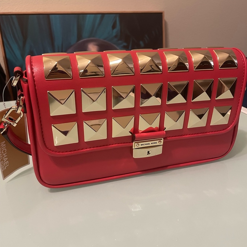 Michael Kors Studded Shoulder/Crossbody Bag